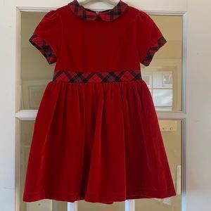 🎄Red velvet PATACHOU girls dress Holiday 6 years